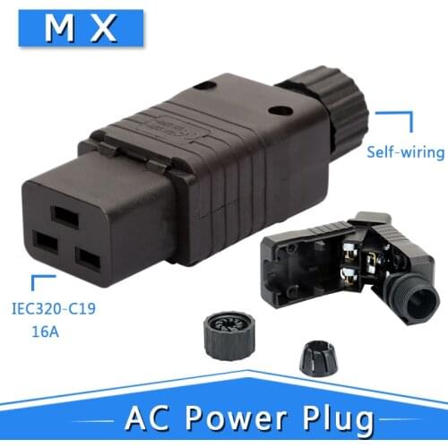 IEC PDU UPS 16A 250VAC 320 C 19 connector, IEC C19 DIY, IEC 320 C19 power connector, female Conect connector