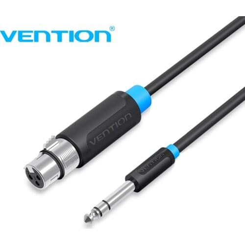 Vention Microphone Cable Wire XLR Cable Aux Cable Cannon Cable Jack 6.5mm Male to XLR Female Cord for Mixer Stereo Amplifier new