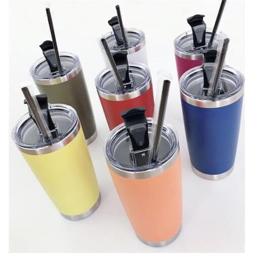 20oz Stainless Steel Wine Tumbler Beer Cold Hot Mug with Seal Lids Double Wall Thermos Tumbler Vacuum Insulated Coffee Cup