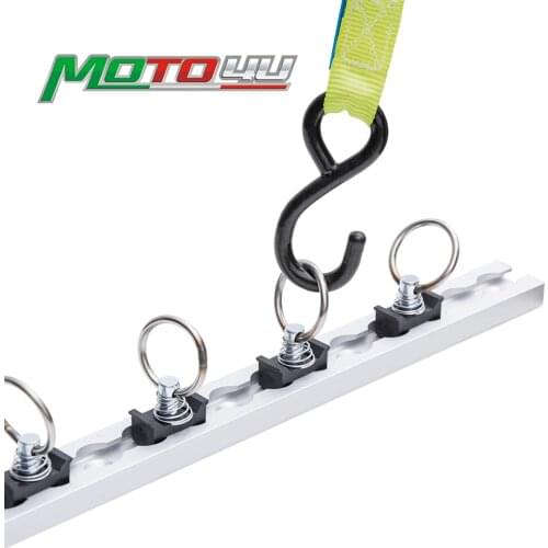 50CM L-Track Airline Rail with Single Stud Fitting Tie Down Anchor Quick Release Ring Spring Bolt Airline Track 19.6Inches