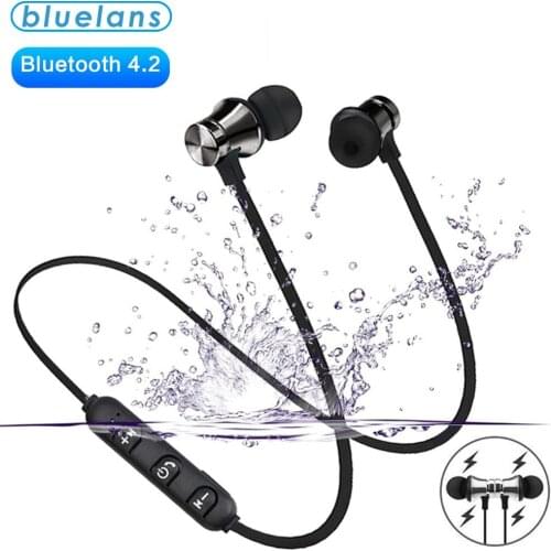Magnetic Bluetooth Wireless Stereo Earphone Sport Headset For iPhone X 7 8 Samsung S8 Xiaomi Huawei Waterproof Earbuds With Mic