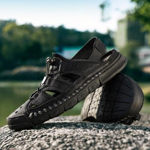 Мужские кожаные сандали Maycaur China At AliExpress