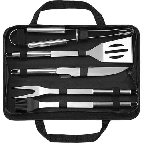 Barbecue Tool Set Outdoor Camping Cooking Tools Set BBQ Grill Accessories Kit with Bag Stainless Steel Barbecue Accessories