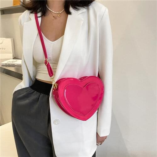 2021 new love bag fashionable womens bag heart-shaped Single Shoulder Messenger Bag cute girl Mini Bag