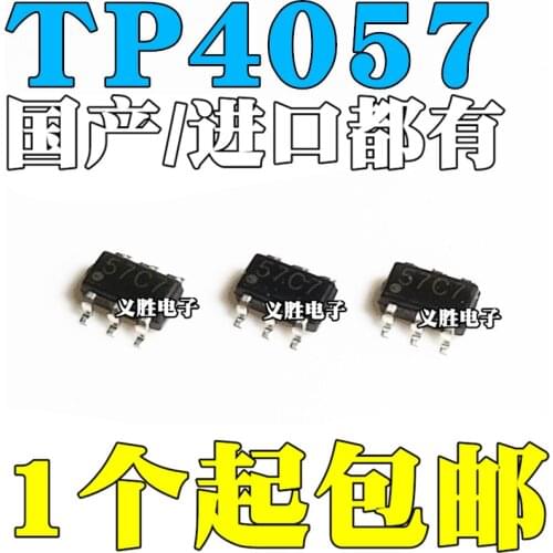 New and original TP4057 500mA Battery reverse connection protection 1% Precision SOT-23-6 Low power dual operational amplifier