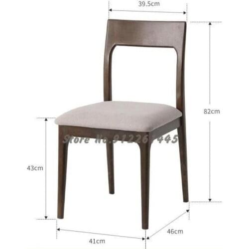 Solid Wood Dining Chair Modern Bedroom Nordic Makeup Chair Simple Light Luxury Dining Table Chair Desk Chair