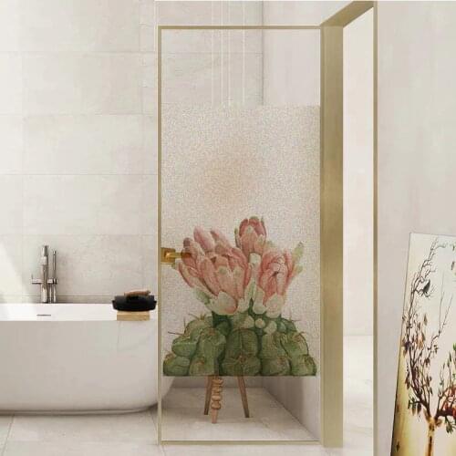 Window film glass stickers opaque shading bedroom glass door decoration paper window stickers Monstera Plants GS025