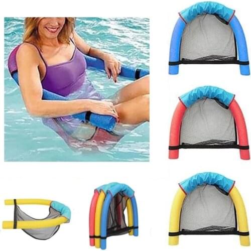 Swimming Floating Chair Pool Kid Adult Bed Seat Water Float Ring Lightweight Beach Ring Noodle Net Piscina Ring Pool Accessories