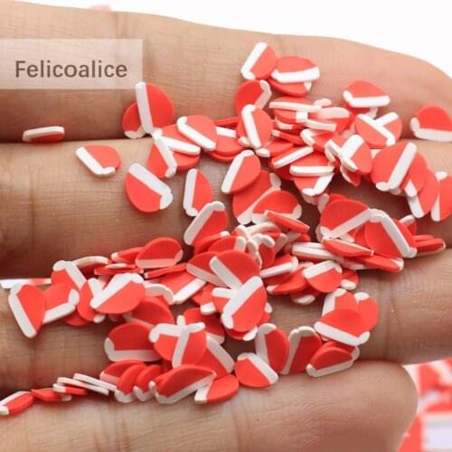 20g Polymer Clay Christmas Candy Canes Skull Halloween Slices Sprinkles for Crafts DIY Making Slime Nail Art