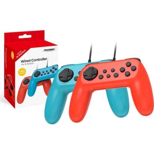 1.8m Wired Game Controller Gamepad Gaming Pad Comfortable Feel Joystick + Vibration for Nintend NS Switch Console Plug and Play