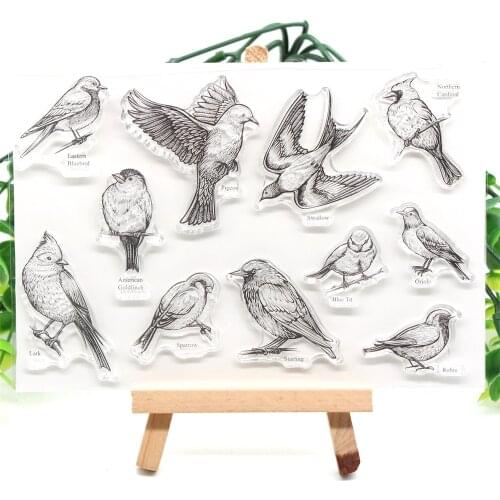 KSCRAFT Birds Transparent Clear Silicone Stamps for DIY Scrapbooking/Card Making/Kids Crafts Fun Decoration