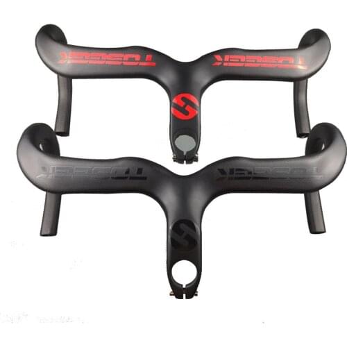 Toseek 700c Road Bike Carbon Drop Bar Bicycle Bent Handlebar 400mm 420mm 440mm Stem 90mm 100mm 110mm 120mm Reach 89mm Drop 130mm
