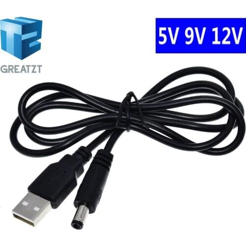 GREATZT Usb Power Boost Line Dc 5v To Dc 9v / 12v Step Up Module Usb Converter Adapter Cable 2.1x5.5mm Plug