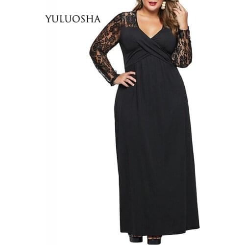 YULUOSHA Elegant Mother of The Bride Dresses Long Lace Wedding Dress Mother of The Bride Dresses for Weddings Vestidos De Fiesta