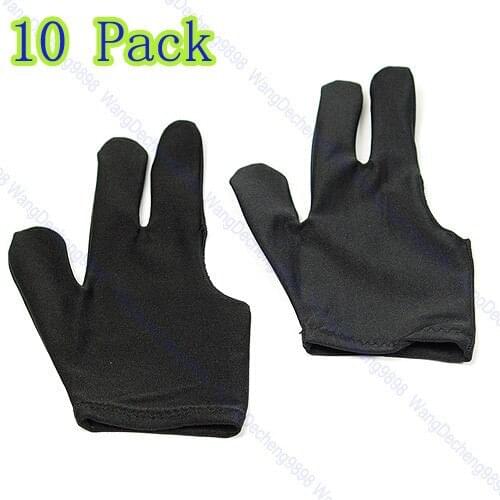 1pc Black Cue Billiard Pool Shooters 3 Fingers Gloves