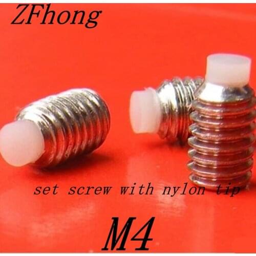 20pcs M4*5/6/8/10/14/18/22/27/32 stainless steel hex socket nylon tip set screw