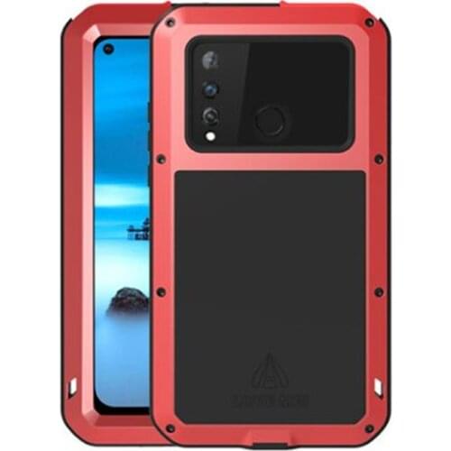 6.4'' Original LOVE MEI Powerful Case for Samsung Galaxy A8s Case Heavy Duty Shockproof TPU Hard Metal Cover & Toughened Glass