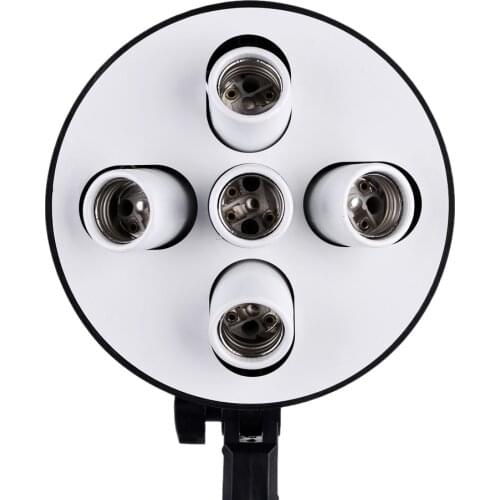Andoer 5 in 1 E27 Base Socket Softbox Light Lamp Bulb Holder Adapter for Photo Video Studio Softbox