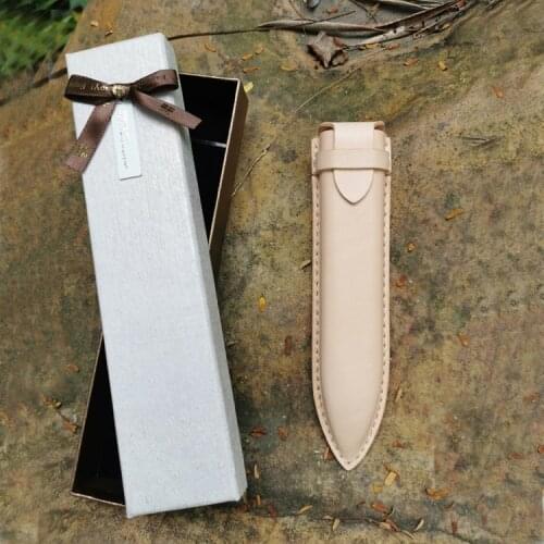 First Layer Cowhide Handmade 3D Pen Cover Leather Protective Pen Bag, Pen Pouch,business Pen Cover