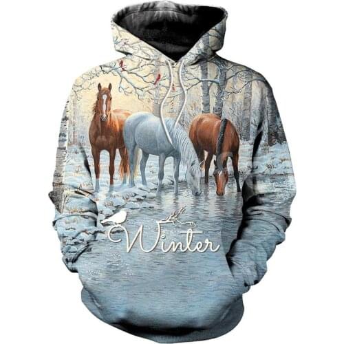 Tessffel Animal Horse art Unisex Colorful Casual Tracksuit Harajuku 3Dfull Print Hoodie/Sweatshirt/Jacket/Mens Womens s-8