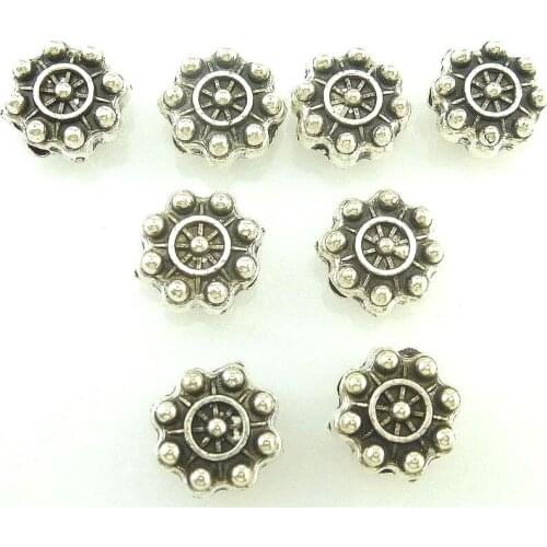 30pcs 15199 Antique Silver 8*4.5mm Round Anchor Charms Pendant For Jewelry Making Bracelet Vintage Accessories