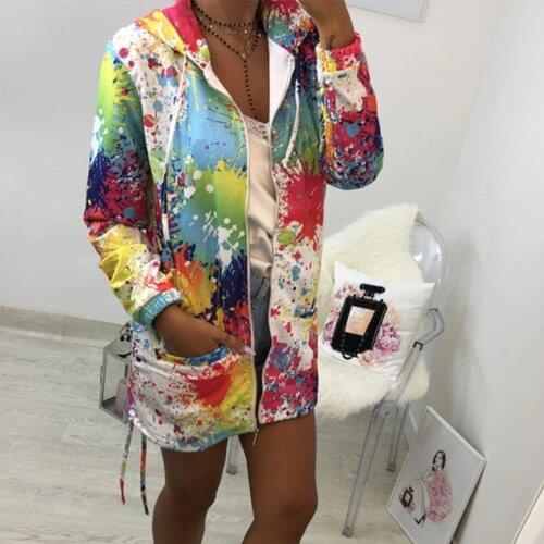 New Fashion Women Long Sleeve Hooded Colorful Jackets Zipper Style Ladies Hoodies Autumn Winter Windbreaker Outwear