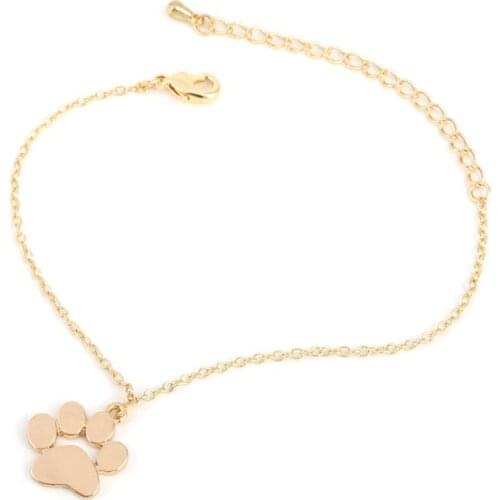 Fashion Love Bracelets for Women Cute Animal Tassut Cat Dog Paw Print Bracelet simple tiny charm jewelry gift for girls