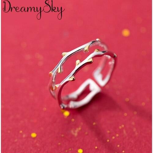 New Gothic Men Branch Rings For Women Jewelry Birthday Gift Romantic Wedding Engagement Drop Shipping 2021