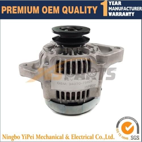 NEW ALTERNATOR FOR KUBOTA TRACTOR L3410HST L35TL L35TLB L3600DT 34070-75602 DENSO