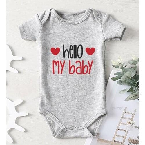 Clothes for Girls Toddler Girl Fall Jumpsuits Rompers Newborn Winter Costume Kids Outfits Love Printing Hello My Baby