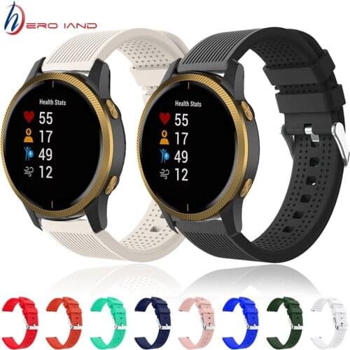 Strap for Garmin Venu Sports silicone Band for Garmin Vivoactive 3/ GarminMove Luxe Style Watch Replacement Bracelet Watchband