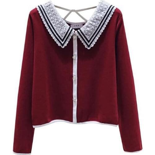 Women Spring Autumn Style Knitted Pullover Sweater Lady Casual Long Sleeve Scarf Collar Knitted Pullover Tops ZZ1099