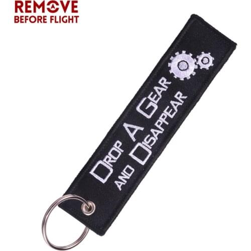 1PC Wholesale Fashion Keychain for Cars llaveros Motorcycle chaveiro para carro Embroidery Drop A Gear Key Fob Christmas Gifts