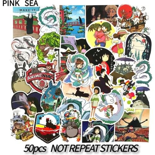 10/30/50Pcs/set Spirited Away Miyazaki Hayao Funny Cartoon Anime Sticker For Phone Case Kids Laptop Luggage Skateboard Suitcase