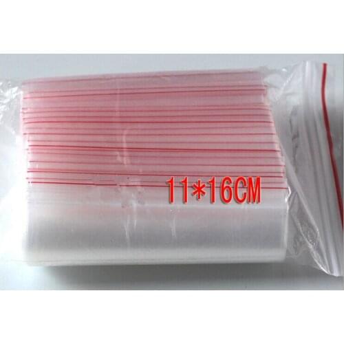 200pcs 11x16cm pe transparent travel gift packaging bags plastic bag for necklace/jewelry diy custom ziplock clear self seal bag
