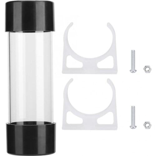 210ml Acrylic Water Cooling Tank G1/4 Thread Transparent Cylinder Reservoir Tank 150mm Length 45mm Diameter Water Cooler Tank