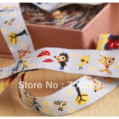 5/8 '(16mmx10yards) 100% Polyester Woven Jacquard Ribbon Animal paradise lace