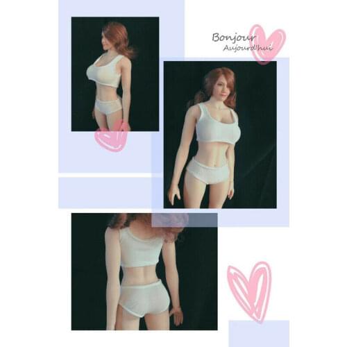 1:6 White Womens Sports vest + shorts Model For 12" female Action Figure Doll