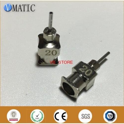 Free Shipping 12Pcs High Precision All Metal Tips 20G 1/4 Inch Tube Length Blunt Stainless Steel Syringe Needle Tips