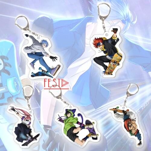 SK8 The Infinity Keychain Reki Kyan Langa Hasegawa Miya Cherry Blossom Joe Anime Acrylic Key Ring Pendant Cartoon Key Holder