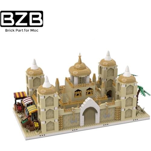 BZB MOC Star Desert Village Palace Creative City Streetscape Building Block Model Kids Toys Boys DIY Brick Parts Best Gifts
