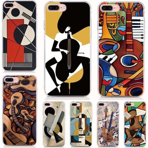 For One Plus 6 6T 5 5T X 3 2 one Soft Tpu Silicone Case Print GUITAR PAINTING back Cover Protective Coque Shell Phone Cases