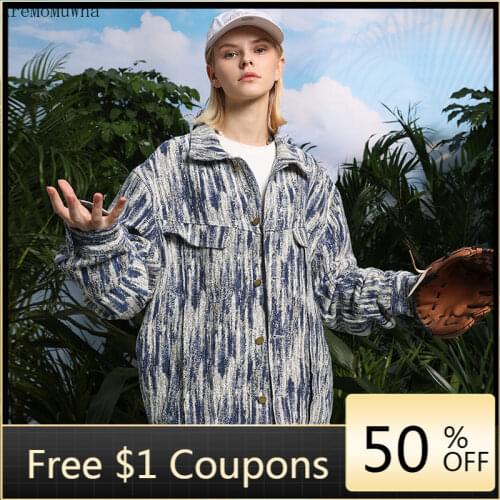 Snowflake Washed Denim Jacket Hip-hop Jacket 2021 Spring and Autumn New Loose Trend Top Womens Casual Jean Jackets for Women