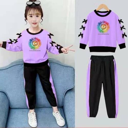 Girls Clothes Sets Teen Long Sleeve Shirt + Pants 2PCS Girl Kids Clothing Autumn Spring Childrens School Clothes 6 8 10 12 Year