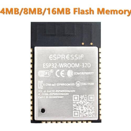 NEW ESP32-WROOM-32D 4MB 8MB 16MB Flash Memory Wi-Fi+BT+BLE ESP32 Module Espressif Original better RF performance
