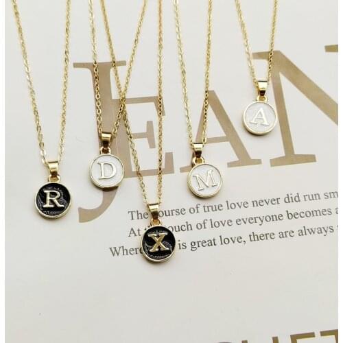 2021Fashion Name Necklace For Women Golden Color Capital Pendant Neck Jewelry Gift For Birthday Wholesale Necklace Dropshipping