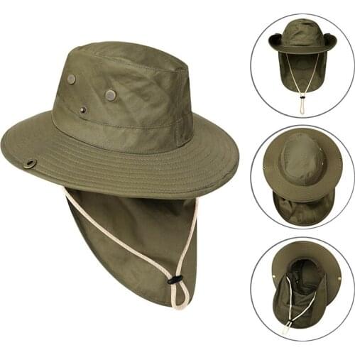 Bucket Hat For Women Men Summer Boonie Hat With Neck Flap Outdoor UV Protection Sun Hats Wide Brim Hiking Fishing Caps