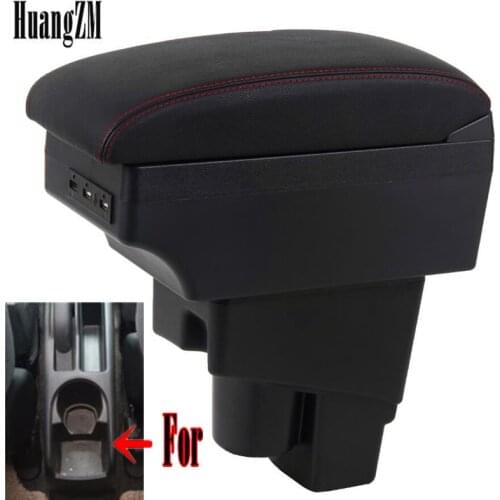Arm Rest For Honda Fit Jazz 2002-2007 Hatchback Armrest Center Centre Console Storage Box with USB Charging