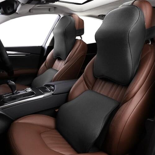 Headrest Car Neck Pillow Big Size Auto Seat Head Support Message Seat Neck Rest Cushion Under the Neck in The Car Memory Cotton