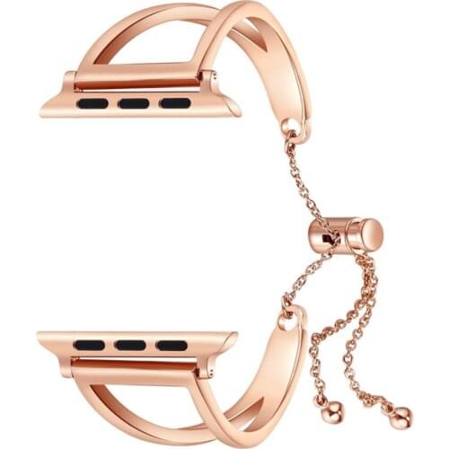 Luxury Strap For Apple Watch band 44mm 40mm iWatch band 42mm 38 mm Ladies Stainless steel metal bracelet Apple watch 6 se 5 4 3